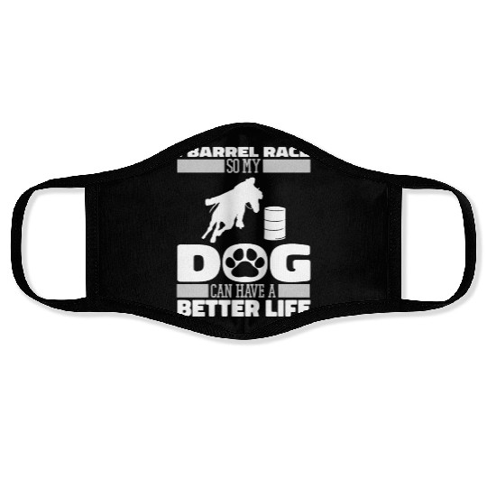 Horse Barrel Racing Dog Face Masks