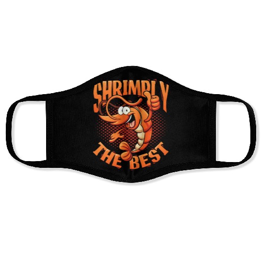 Shrimply The Best Aquarist Shrimp Farmer Face Masks