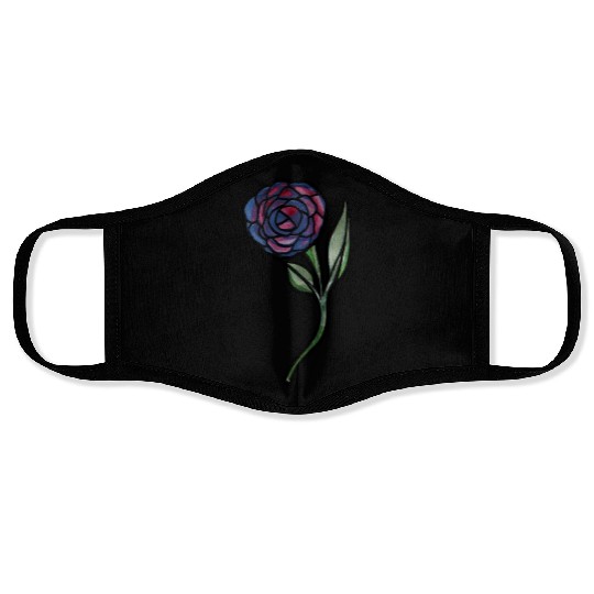 Purple and Pink Rose Face Masks