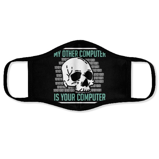 Cyber Hacker Computer Security Expert Face Masks