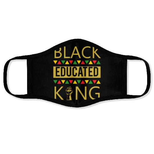 Black Educated King Black African American Face Masks