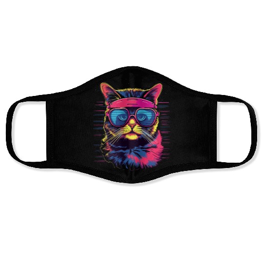 80s Cat Style Face Masks