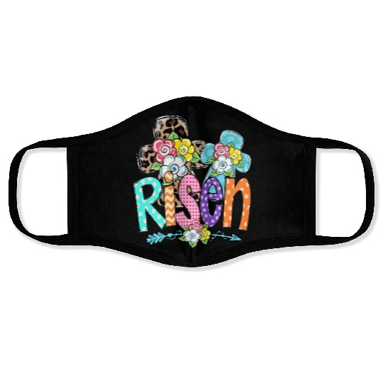 Happy Easter For Christian Mom He Is Risen Leopard Face Masks