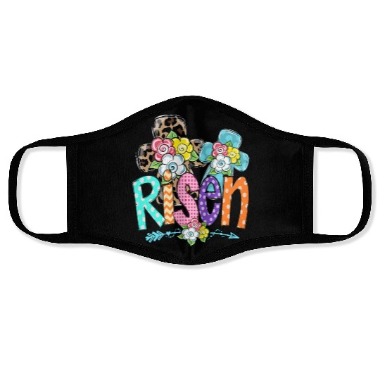 Happy Easter For Christian Mom He Is Risen Leopard Face Masks