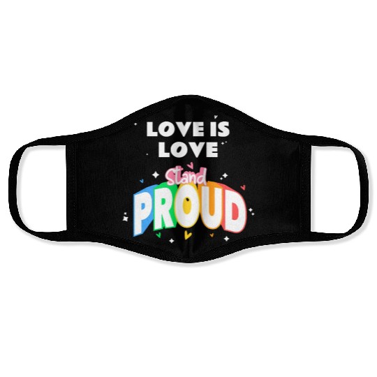 Love is Love Gay Pride Month Transgender Rainbow Face Masks