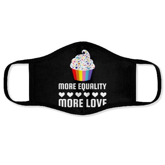 LGBT More Equality More Love Face Masks LGBTQ Gay
