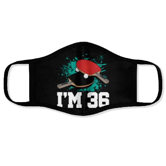 I'm 36 Table Tennis Player Sports Adult 36th Face Masks