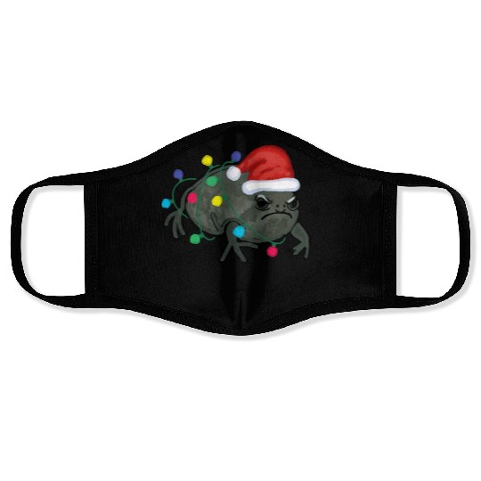 Black Desert Rain Frog Santa Tree Lights Face Masks
