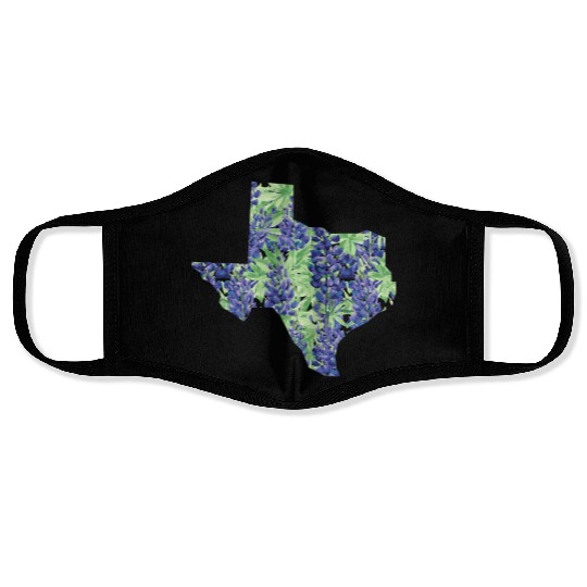 Tx Bluebonnet Texas Native Bluebonnets Face Masks
