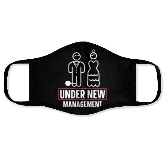 Bride And Groom Wedding Day Marriage Just Married Face Masks