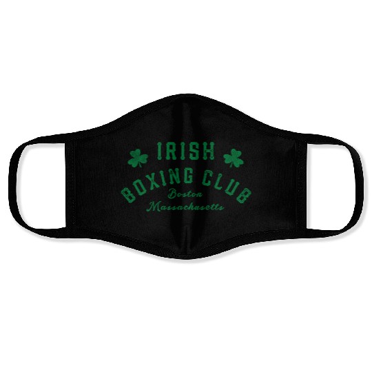 Irish Bong Club Boston Massachusetts Shamrock Face Masks