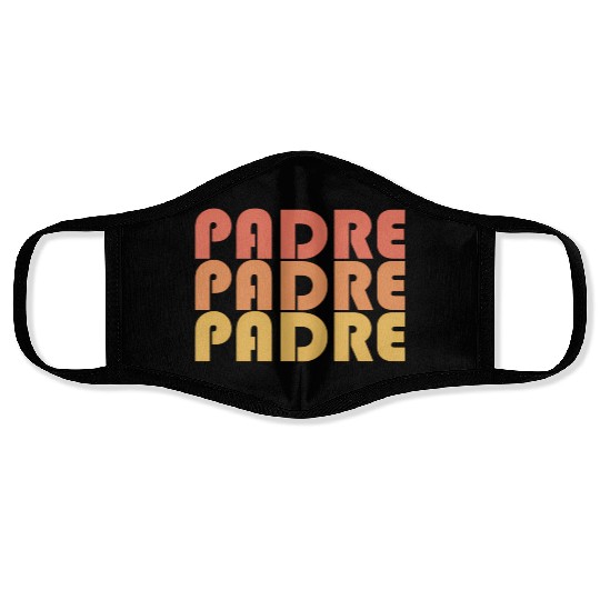 Padre Typography 1970S Face Masks