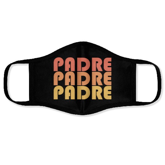 Padre Typography 1970S Face Masks