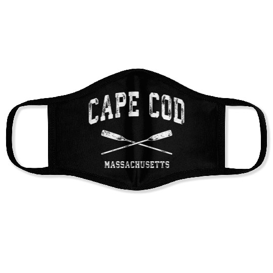 Cape Cod Massachusetts Nautical Crossed Oars Face Masks