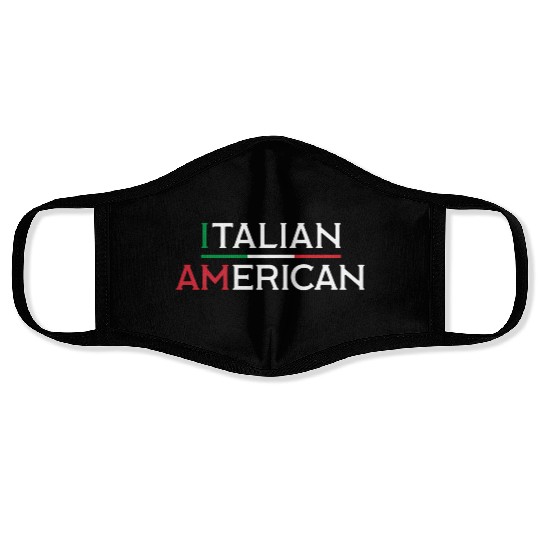 I Am Italian American Italy And America Pride Face Masks