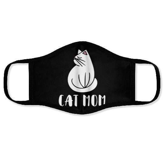 Cat Mom Kitty Cats Moms Crazy Cat Lady Face Masks