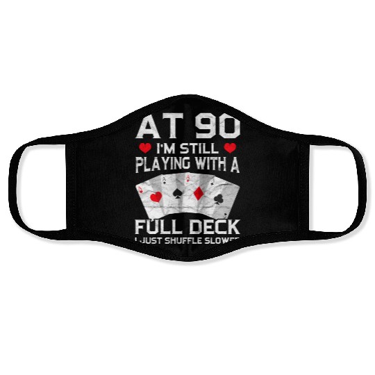 Full House Card Hand 90Th 90 Cards Face Masks