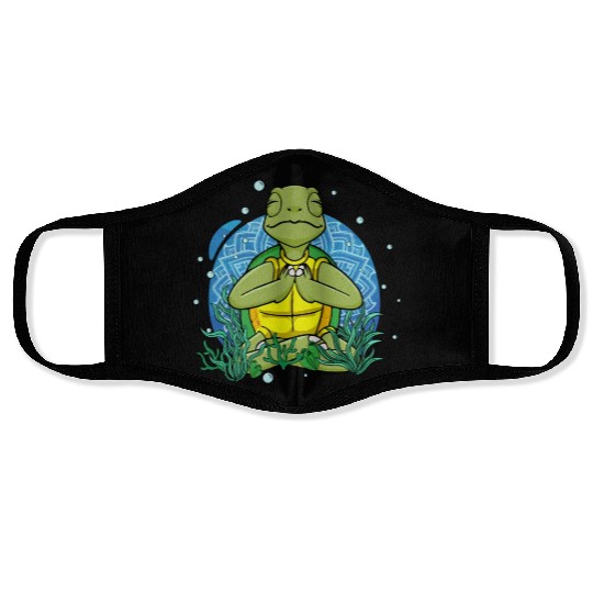 Meditating Sea Turtle Gift Yoga Zen Meditation Face Masks