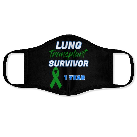 Lung Transplant First Anniversary One Year Face Masks