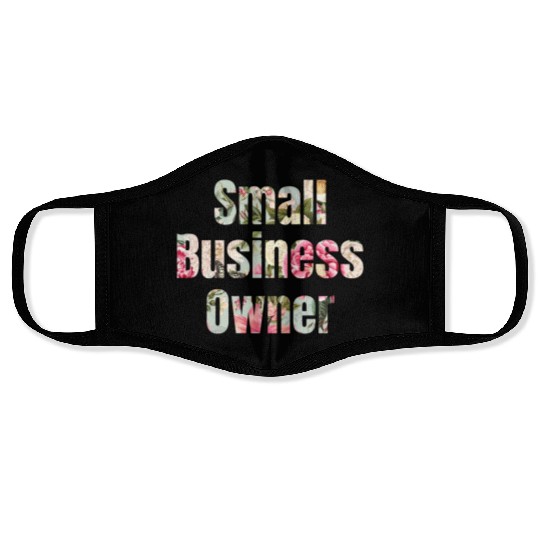 Small Business Owner roses Face Masks