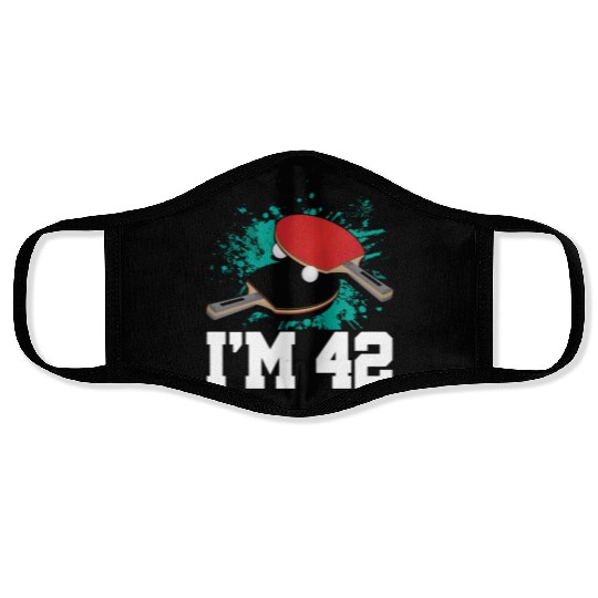 I'm 42 Table Tennis Player Sports Adult 42nd Face Masks