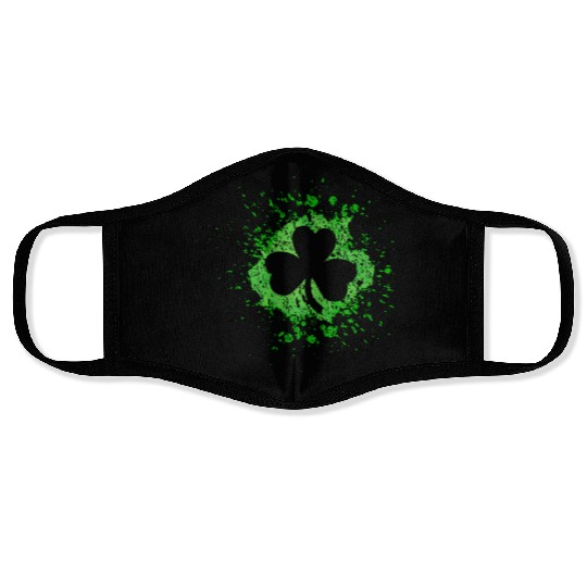2-Sided Erin Go Bragh Shamrock Celtic Knot And Face Masks