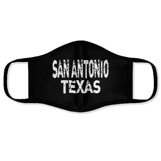 San Antonio Texas Distressed Face Masks