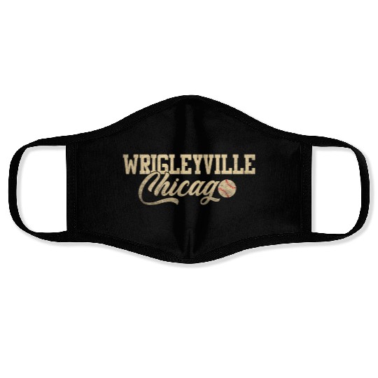 Wrigleyville Chicago Baseball American Face Masks