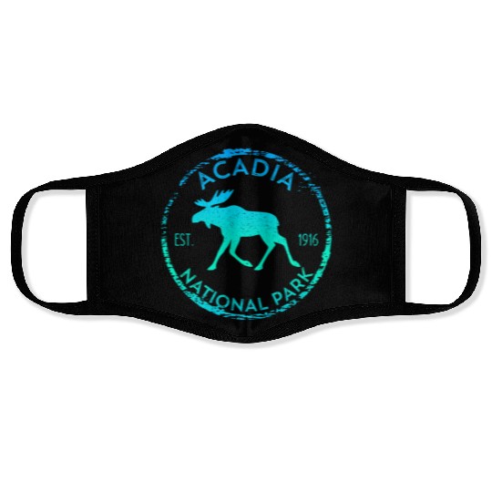 Acadia National Park Np Maine Moose Face Masks