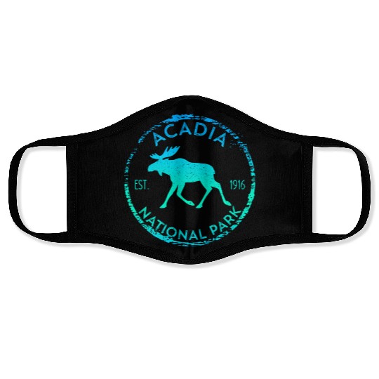 Acadia National Park Np Maine Moose Face Masks