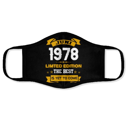 June 1978 Birthday Surprise Face Masks