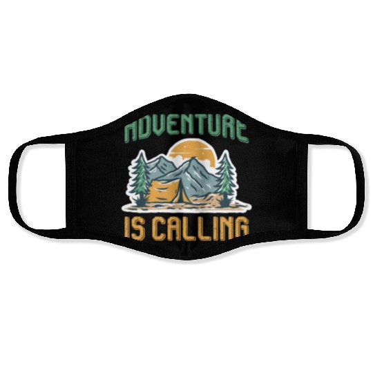 Adventure is calling Mountain lover Hiking Face Masks