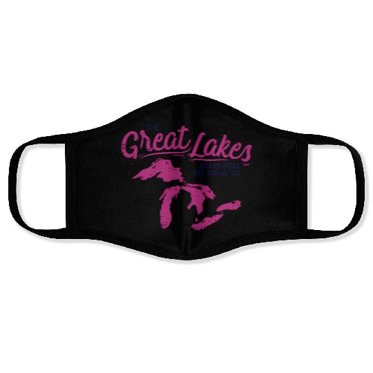 Great Lakes Shark Free Unsalted Summer Vacation Face Masks