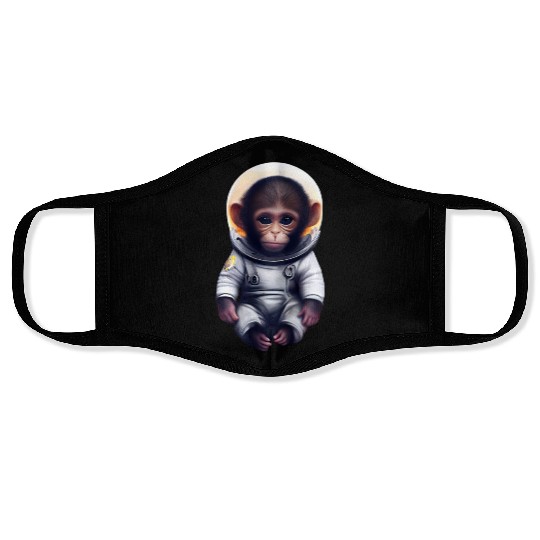 Astronaut monkey Face Masks
