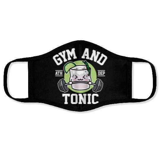 Gym And Tonic Cute Drink And Workout Face Masks