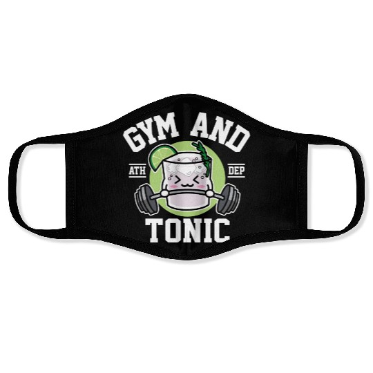 Gym And Tonic Cute Drink And Workout Face Masks