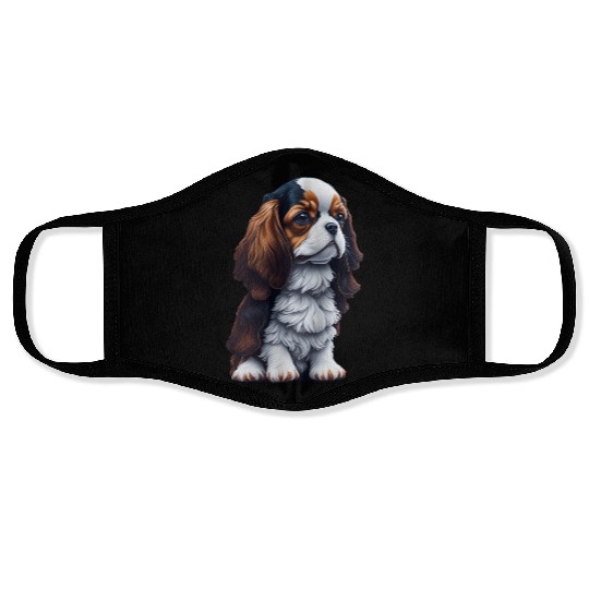 Cavalier King Charles Spaniel Dog Puppet Face Masks