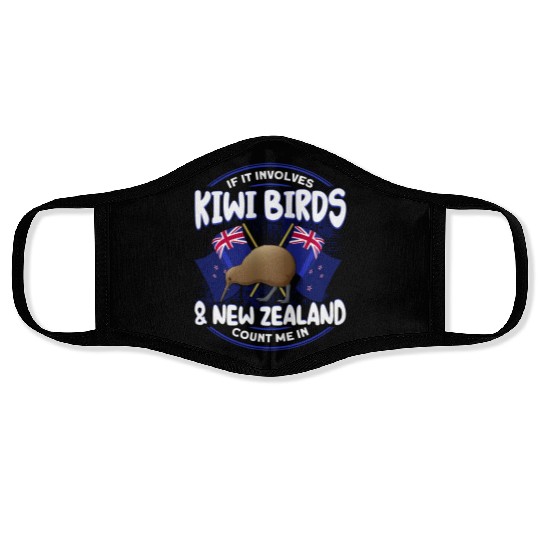 Bird Lover Endangered Species Kiwi Bird Face Masks