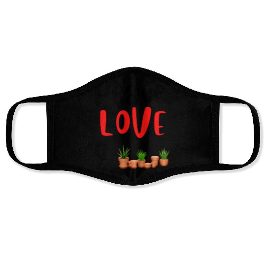 Peace Love and Plants Face Masks