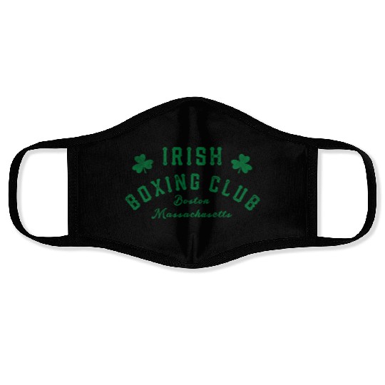 Irish Bong Club Boston Massachusetts Shamrock Face Masks