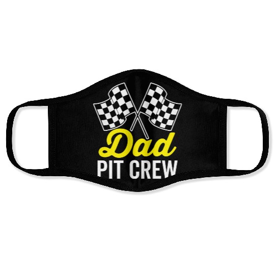 Dad Pit Crew For Racing Party Costume Face Masks