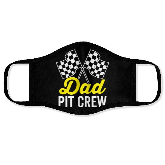 Dad Pit Crew For Racing Party Costume Face Masks
