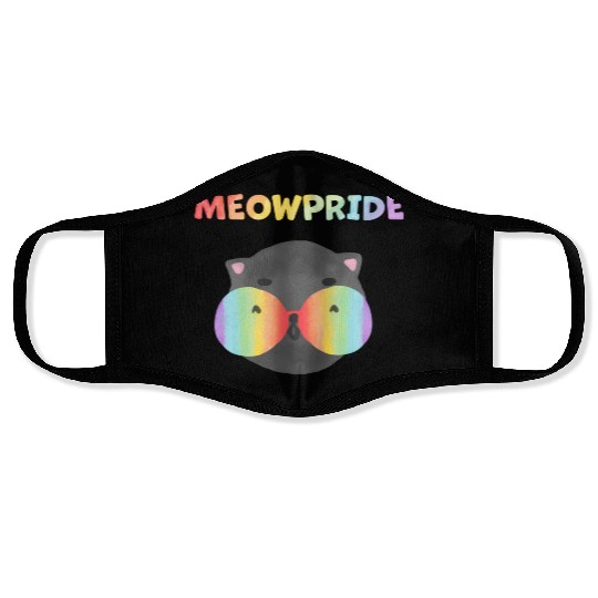 Meow Pride with Cat Design Face Masks for Pride Month