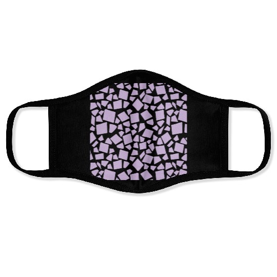 Purple Geometry Pattern Face Masks
