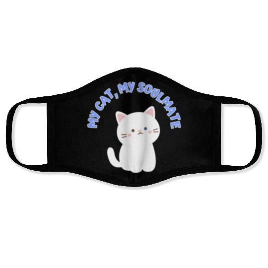 My Cat, My Soulmate, Cute Face Masks