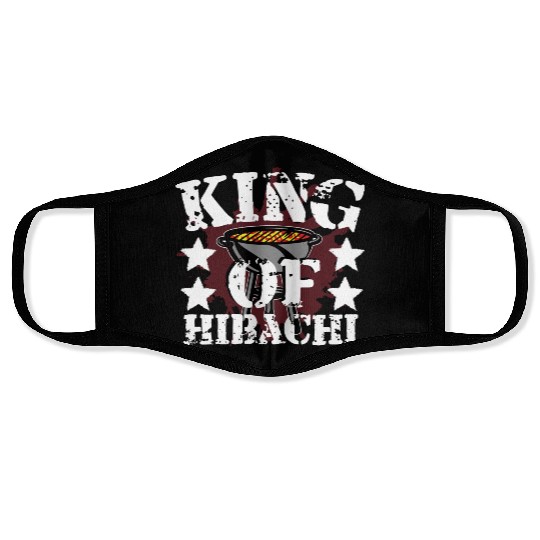 Hibachi Grill Lover Men Japanese Hibachi Chef Gift Face Masks