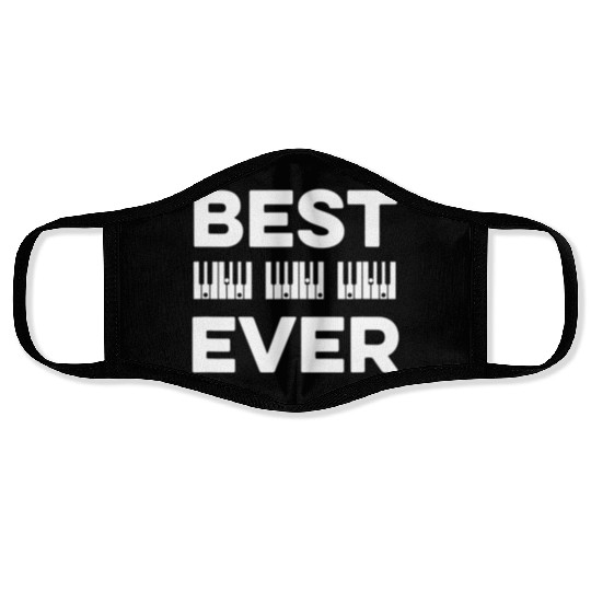 Best Dad Ever a Piano Dad Face Masks