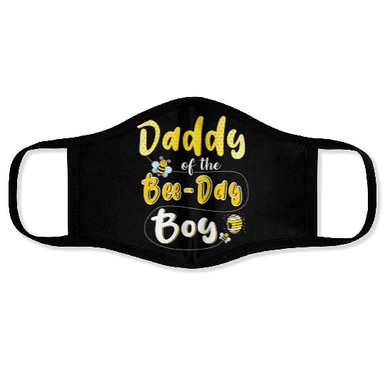 Daddy Of The Bee Day Hive Party Face Masks