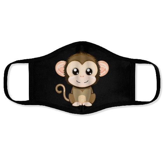 Cute, Joyful Monkey - Kawaii Style Face Masks