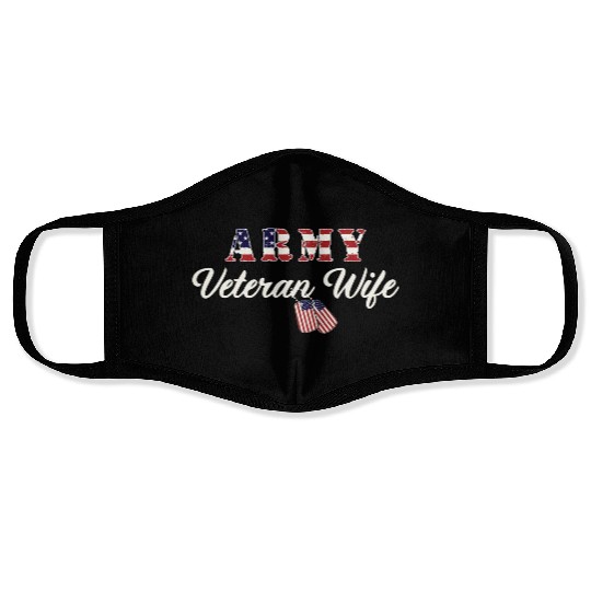 US Army Veteran Wife Face Masks